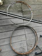 6 ronde ijzeren ringen van een wijnton, Ophalen of Verzenden, Gebruikt, Metaal, 50 tot 75 cm