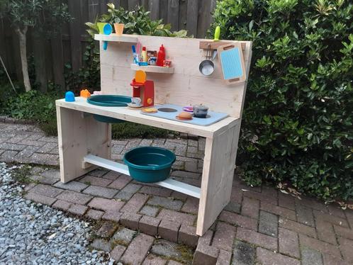 Speelkeuken, zand en watertafel van nieuw steigerhout, Kinderen en Baby's, Speelgoed | Buiten | Zandbakken, Nieuw, Ophalen