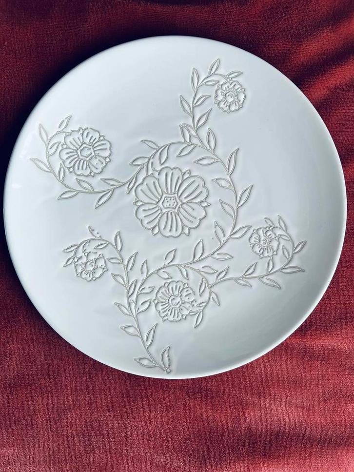 4 Grote Borden Keramiek Wit Nieuw, Huis en Inrichting, Keuken | Servies, Nieuw, Bord(en), Overige stijlen, Keramiek, Ophalen of Verzenden