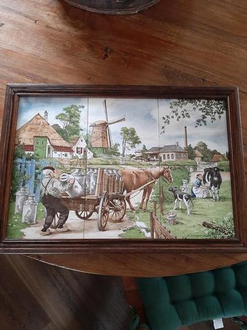 Royal Schwabap wandbord/dienblad/tegeltableau melkboer beschikbaar voor biedingen