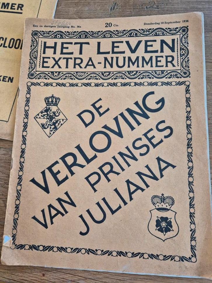 Het Leven Extra-Nummer 1936 over verloving Juliana, Boeken, Tijdschriften en Kranten, Gelezen, Krant, Ophalen of Verzenden