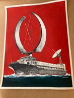 Gouache Artist Impression Schip Frans Naerebout 1915-1988, Ophalen