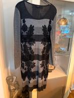Grijze jurk met kant - Wol Claudia Strater maat 44, Maat 42/44 (L), Ophalen of Verzenden, Zo goed als nieuw, Knielengte