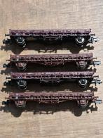 4st platte wagon, Hobby en Vrije tijd, Modeltreinen | N-Spoor, Ophalen of Verzenden, Gelijkstroom, Wagon, Overige merken
