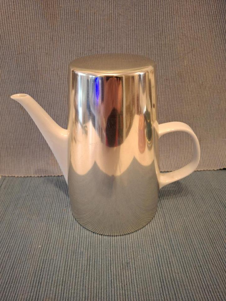 Melitta - mooie porseleinen koffiepot met warmhoud ombouw, Antiek en Kunst, Antiek | Servies los, Ophalen of Verzenden