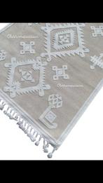 Berbervloerkleden arabisch motief creme grijs wit 160x230, Nieuw, 200 cm of meer, Grijs, Rechthoekig