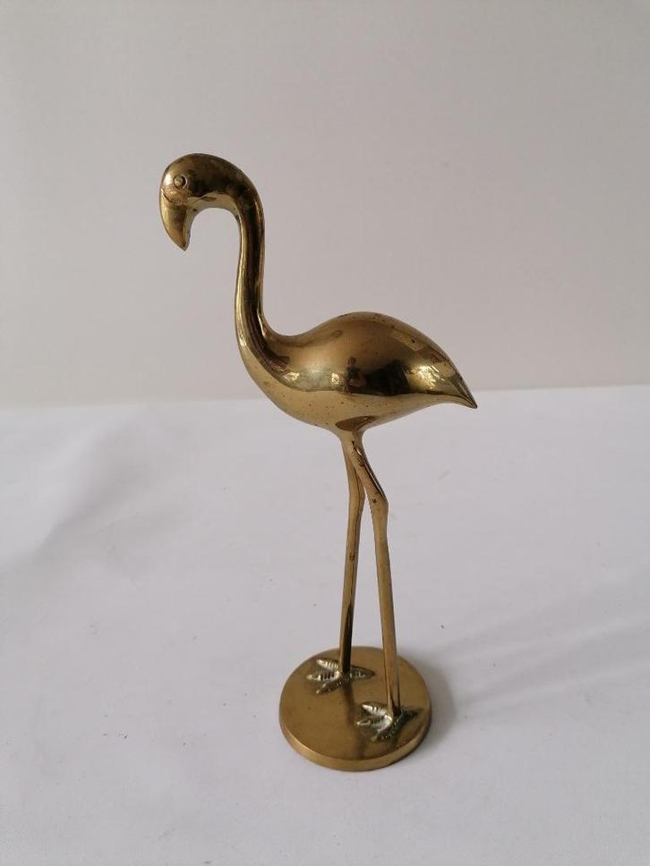 vintage hollywood regency messing/koperen flamingo izgst, Antiek en Kunst, Antiek | Koper en Brons, Koper, Ophalen