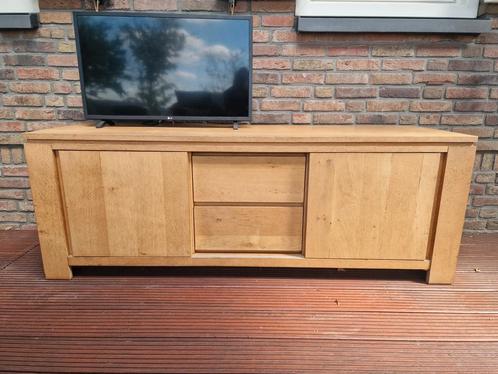 tv meubel, massief eiken. Gebruikt., Huis en Inrichting, Kasten | Dressoirs, Gebruikt, 25 tot 50 cm, Ophalen
