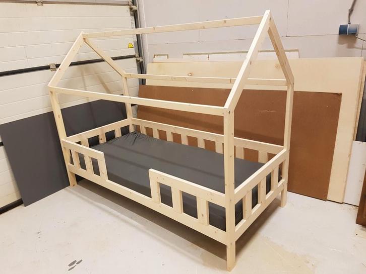 Huisjesbed Gijs 90x200 in vele maten, Kinderen en Baby's, Kinderkamer | Bedden, Nieuw, 180 cm of meer, 85 tot 100 cm, Lattenbodem