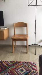 Massief eiken eetkamerstoel blank gelakt, Ophalen, Gebruikt, Overige kleuren, Drie