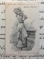 23-4-1905 Joyeuses Pâques - dame met konijntje (FR), Verzamelen, Ansichtkaarten | Themakaarten, Ophalen of Verzenden, Voor 1920
