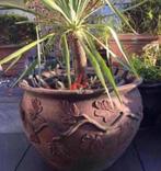 oude terracotta grote bloempotten kwaliteit antiek uniek, Tuin en Terras, Bloempotten, Gebruikt, 40 cm of meer, Overige vormen