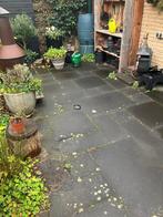 Terrastegels donkergrijs wildverband 35m2, Ophalen, Gebruikt, 10 m² of meer, Beton