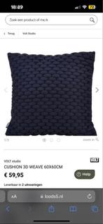 Volt Studio kussen 3D Weave 60x60 cm - Zo goed als nieuw, Ophalen, Zo goed als nieuw, Blauw, Vierkant