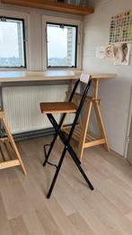 Kruk hoog inklapbaar, Huis en Inrichting, Barkrukken, Ophalen, Met voetsteun, 60 tot 90 cm, Zo goed als nieuw