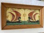 2 Tegels van De Porceleyne Fles in Lijst, Antiek en Kunst, Antiek | Wandborden en Tegels, Ophalen of Verzenden