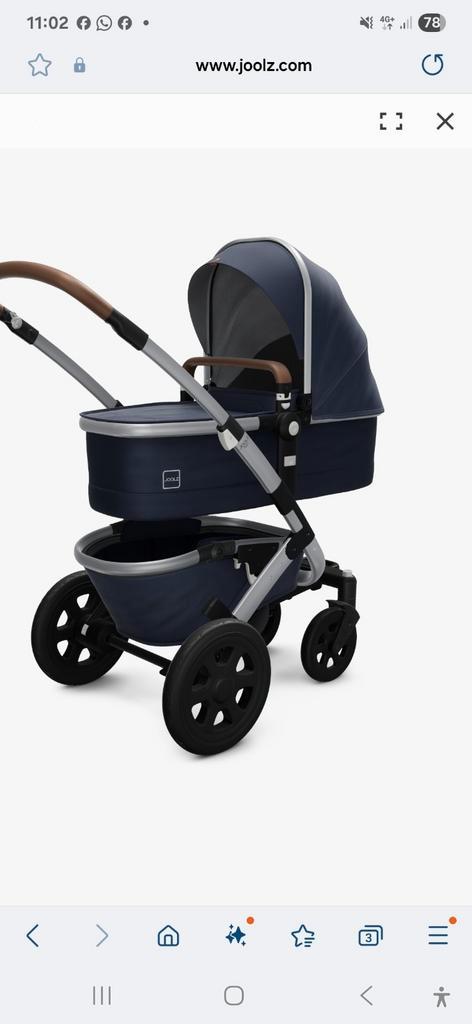 Joolz Geo 2 blue, Kinderen en Baby's, Kinderwagens en Combinaties, Gebruikt, Combiwagen, Overige merken, Duowagen, Met autostoeltje