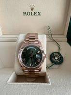 Rolex Daydate 40mm rosé goud olijf groen 228235 nieuw 2024, Sieraden, Tassen en Uiterlijk, Horloges | Heren, Nieuw, Ophalen of Verzenden