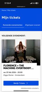 2x platinum tickets voor Florence + the machine, Tickets en Kaartjes, Twee personen
