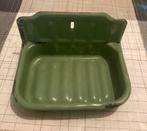 Emaille groene zeepbakje te koop., Ophalen of Verzenden