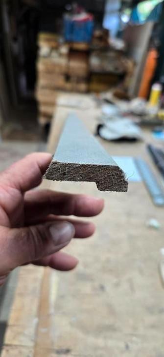 24 hardhouten aftimmer/koplatten met sponning, Doe-het-zelf en Verbouw, Overige Doe-het-zelf en Verbouw, Nieuw, Ophalen