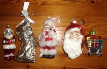 Vintage kerst 2 Kerstboomversiering groot 5 stuks, goede sta beschikbaar voor biedingen