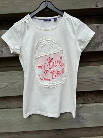Mexx mt 134-140 shirt - t-shirt little secret wit ecru zgan beschikbaar voor biedingen
