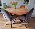 Houten Eettafel - Rond/Ovaal - 4-6 Personen, Huis en Inrichting, Tafels | Eettafels, Ophalen, Zo goed als nieuw, Modern, Ovaal
