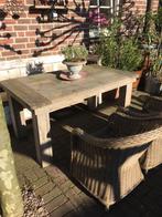 Steigerhouten buiten/binnentafel, Ophalen, Zo goed als nieuw, Steigerhout