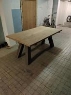 Massief Eiken Tafel 180x100, Ophalen, Gebruikt, Eikenhout, 50 tot 100 cm