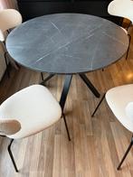 Ikea Tafel Marmer look Zwart - Ø105cm, Ophalen, Gebruikt, 100 tot 150 cm, Rond
