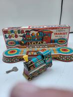 Oude Opwindbare Treinbaan met Sleutel, Antiek en Kunst, Antiek | Speelgoed, Ophalen of Verzenden