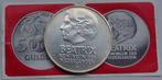 munt Beatrix Nederland / Amerika, Postzegels en Munten, Munten | Nederland, Ophalen of Verzenden, Koningin Beatrix, Setje, Zilver