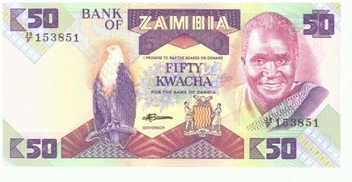 50 KWACHA BANK biljet BANK OF ZAMBIA 1986-88 AFRICAN EAGLE, Postzegels en Munten, Bankbiljetten | Afrika, Zambia, Ophalen of Verzenden