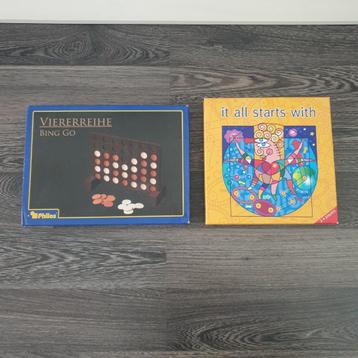 Vier op een rij en It all starts with (Mens erger je niet) beschikbaar voor biedingen