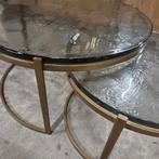 Ronde Salontafel Cleo Gegoten glas en ijzer van Richmond, Huis en Inrichting, Ophalen, 50 tot 100 cm, ., Rond