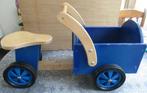 New classic toys - houten bakfiets voor kinderen / duwkar, Ophalen of Verzenden, Gebruikt, Rij- of Hobbelspeelgoed