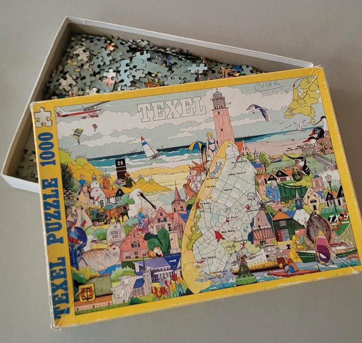 Puzzel TEXEL 1000 stukjes, Hobby en Vrije tijd, Denksport en Puzzels, Gebruikt, 500 t/m 1500 stukjes, Ophalen of Verzenden