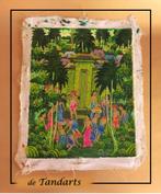 Traditioneel Balinees schildering op linnen  ¤  24 x 19 cm, Ophalen of Verzenden