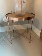 Bronskleurige Bijzettafeltjes Zuiver 2x, Huis en Inrichting, Tafels | Bijzettafels, Minder dan 55 cm, Gebruikt, Metaal of Aluminium