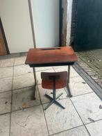 Oud school bankje met stoeltje, Antiek en Kunst, Ophalen of Verzenden