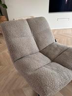 ZGAN Woood Fauteuil - Beige Bouclé, Draaipoot, Huis en Inrichting, Fauteuils, Ophalen, Zo goed als nieuw, Hout, 75 tot 100 cm