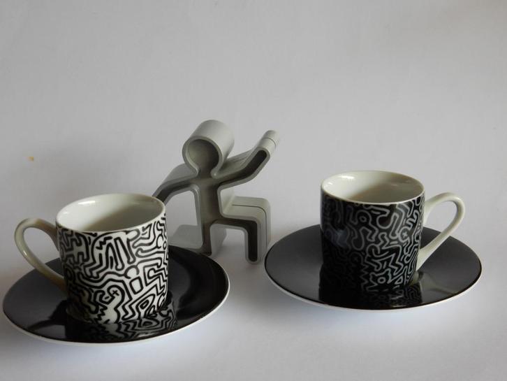 Keith Haring kopjes Könitz designafdeling, Antiek en Kunst, Kunst | Designobjecten, Ophalen of Verzenden