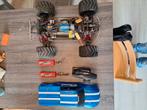 Traxxas e maxx S4/6 blauw te ruil voor S6 slash of project, Elektro, Auto offroad, Ophalen of Verzenden, Zo goed als nieuw