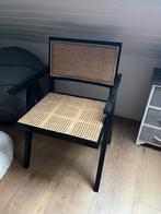 Stijlvolle stoel met rieten zitting, Ophalen, Zwart, Riet of Rotan, Zo goed als nieuw