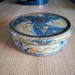 Vintage Blik met Bloemenmotief, Verzamelen, Blikken, Ophalen of Verzenden, Gebruikt, Overige, Overige merken