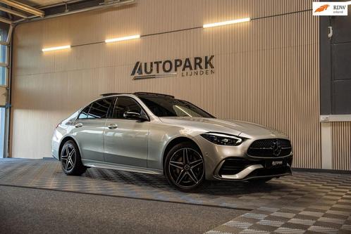 Mercedes-Benz C-klasse 300 e Luxury Line Limited AMG/PANO/BU, Auto's, Mercedes-Benz, Bedrijf, Te koop, C-Klasse, 360° camera, ABS