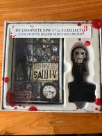 Dvd box SAW 1-5 met jigsaw pop werk prima, Cd's en Dvd's, Dvd's | Horror, Ophalen, Vanaf 16 jaar, Slasher, Boxset
