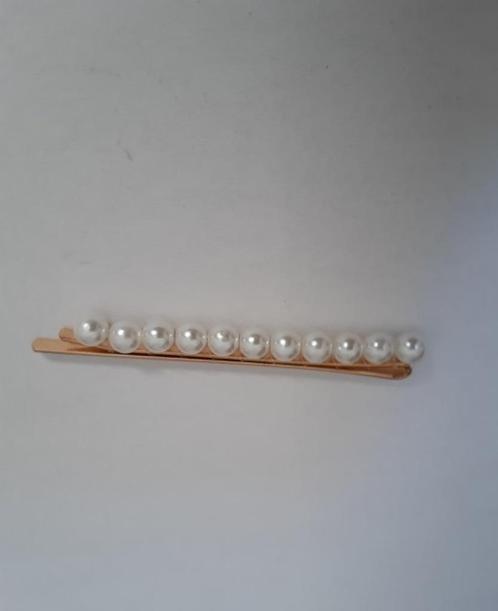 Haarspeld goudkleurig met 11 pareltjes, Sieraden, Tassen en Uiterlijk, Uiterlijk | Haarverzorging, Nieuw, Haarspeld, Verzenden