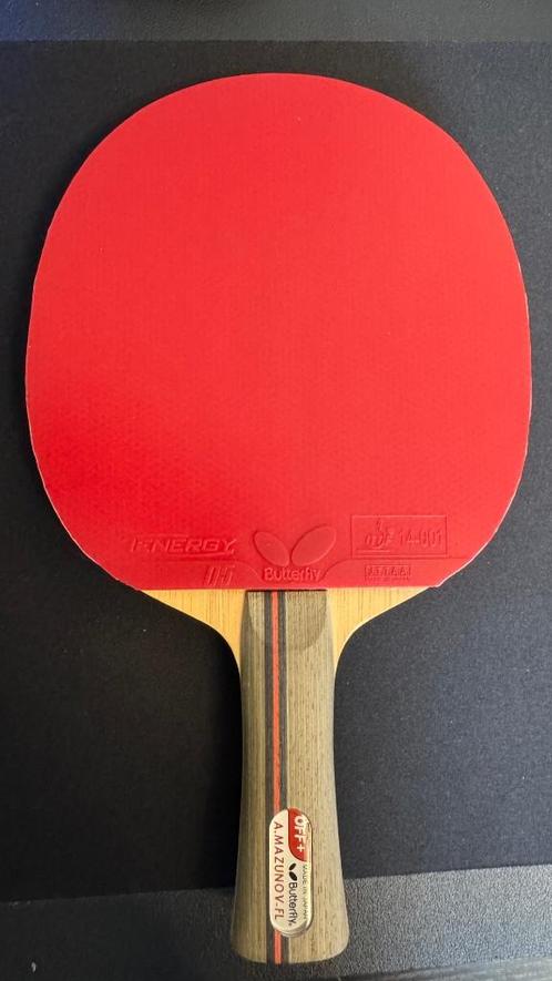 Butterfly Table Tennis Pro Bat with Tenergy Rubber, Sport en Fitness, Tafeltennis, Zo goed als nieuw, Net, Batje(s) of Balletje(s)